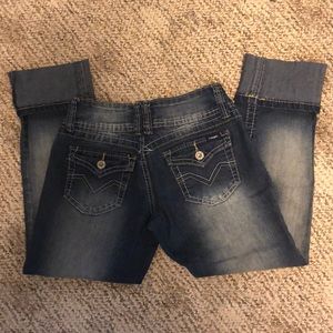 Vintage 90s Cuffed Denim Jean Capris